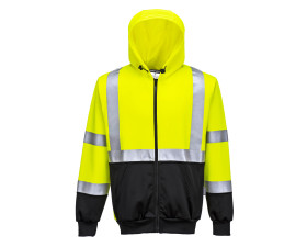 Hi-Vis kéttónusú kapucnis pulóver B315YBRXXL