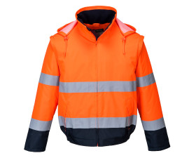 Hi-Vis 2 az 1-ben kontrasztos Essential Lite bomber kabát  C464ONRXXL