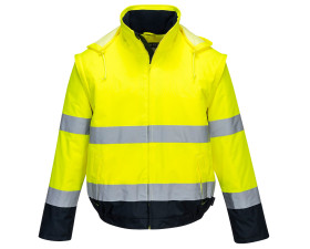 Hi-Vis 2 az 1-ben kontrasztos Essential Lite bomber kabát  C464YNRM