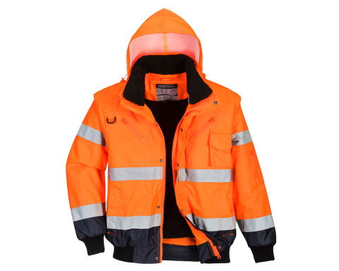 Hi-Vis 3 az 1-ben kontrasztos bomber dzseki  C465ONR4XL