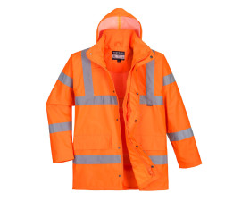 Hi-Vis légáteresztő rain traffic kabát RT60ORRL