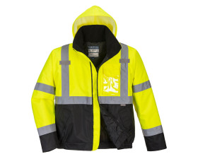 Hi-Vis kéttónusú bomber kabát  S363YBRL