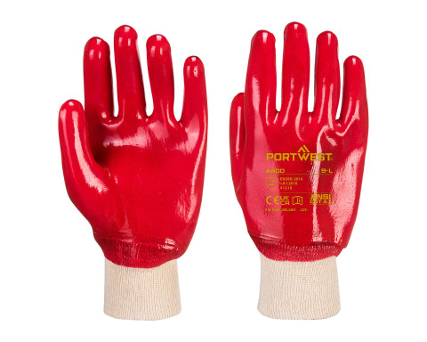 PVC csuklóig mártott kesztyű