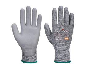 PU tenyérmártott MR vágásbiztos védőkesztyű