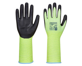 Zöld vágásbiztos kesztyű hosszú mandzsetta