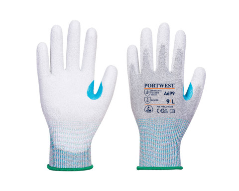 MR13 ESD PU tenyérmártott kesztyű - 12-es csomag