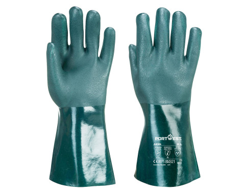 Duplán mártott PVC védőkesztyű 35cm