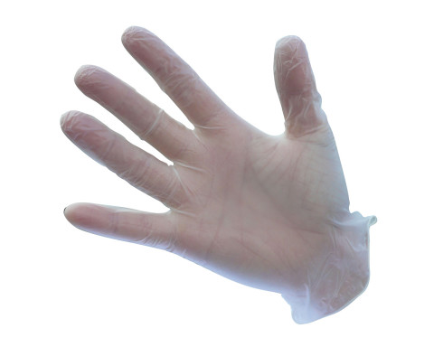 Púderezett vinil egyszer használatos kesztyű (100db)