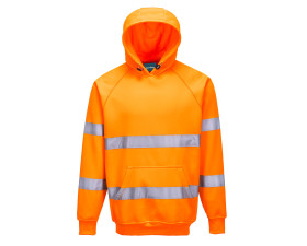 Jól láthatósági, kapucnis pulóver
