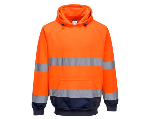 Kéttónusú kapucnis pulóver