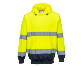 Kéttónusú kapucnis pulóver