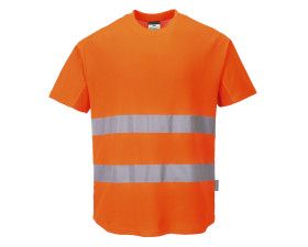 Hi-Vis pamut póló pamut hálós betétes póló S/S