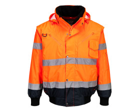 Hi-Vis 3 az 1-ben kontrasztos bomber dzseki