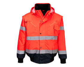 Hi-Vis 3 az 1-ben kontrasztos bomber dzseki