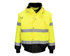 Hi-Vis 3 az 1-ben kontrasztos bomber dzseki