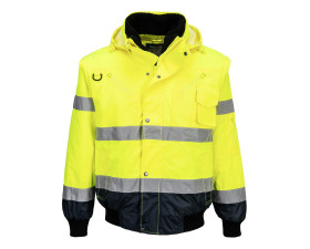 Hi-Vis 3 az 1-ben kontrasztos bomber dzseki