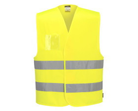 Jól láthatósági mellény - Dupla azonosítókártya tartóval