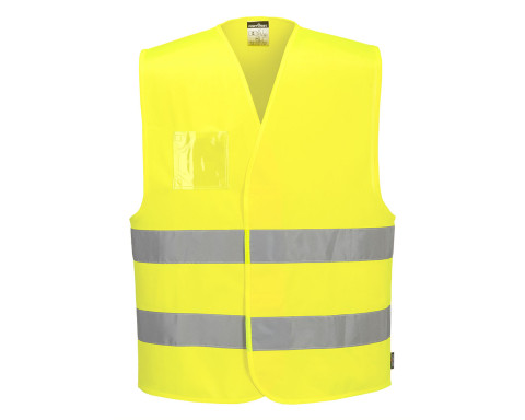 Jól láthatósági mellény - Dupla azonosítókártya tartóval