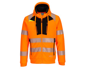 DX4 Hi-Vis cipzáras kapucnis pulóver