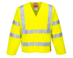 Jól láthatósági antisztatikus hosszú ujjú mellény - Lángálló