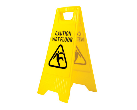 Csúszásveszély figyelmeztető tábla