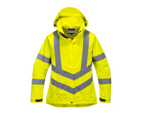 Női jól láthatósági lélegző esőkabát