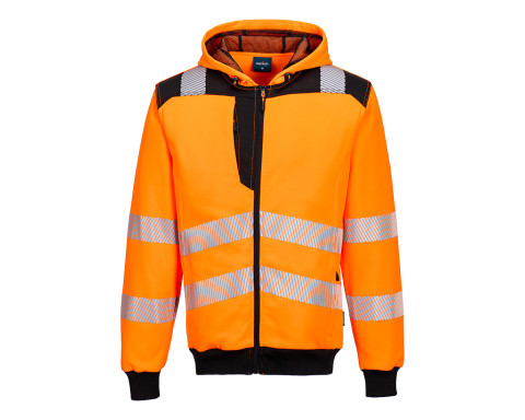 PW3 Hi-Vis zippzáras kapucnis pulóver
