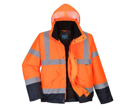 Hi-Vis kéttónusú bomber kabát